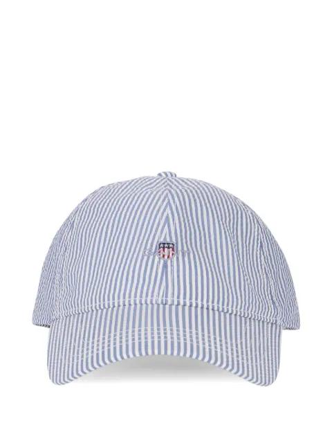 striped seersucker cap by GANT