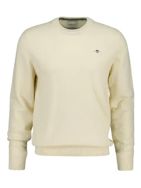 textured crew-neck sweater by GANT