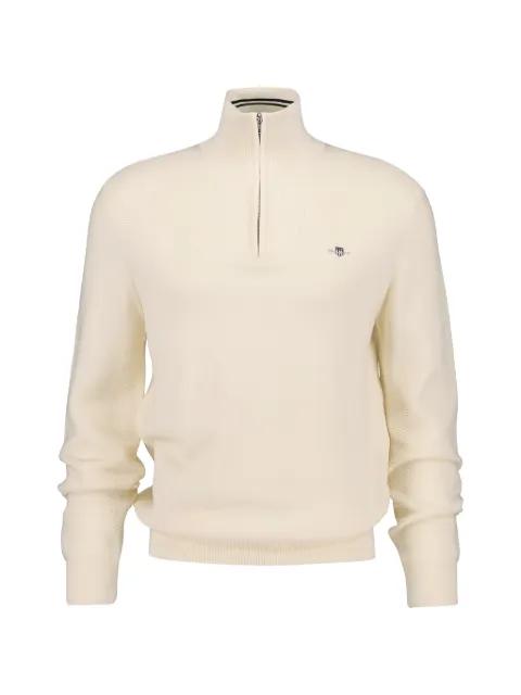 textured half-zip sweater by GANT