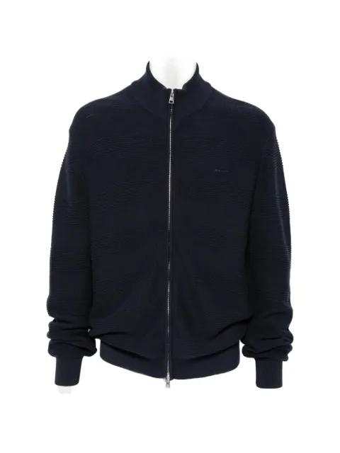 textured zip-up sweater by GANT