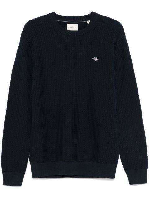 waffle-knit sweater by GANT