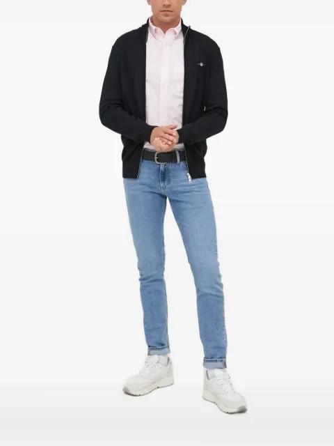 zipped logo cardigan by GANT