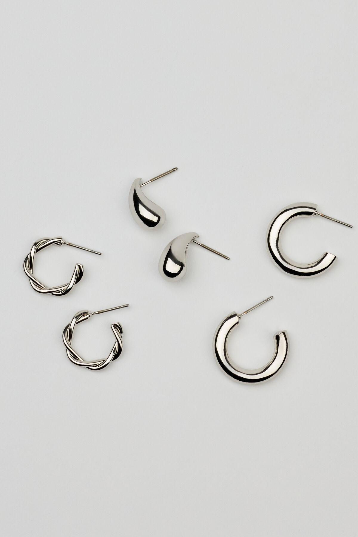 3 Pack of Twist Drop and Hoop Earrings by GARAGE