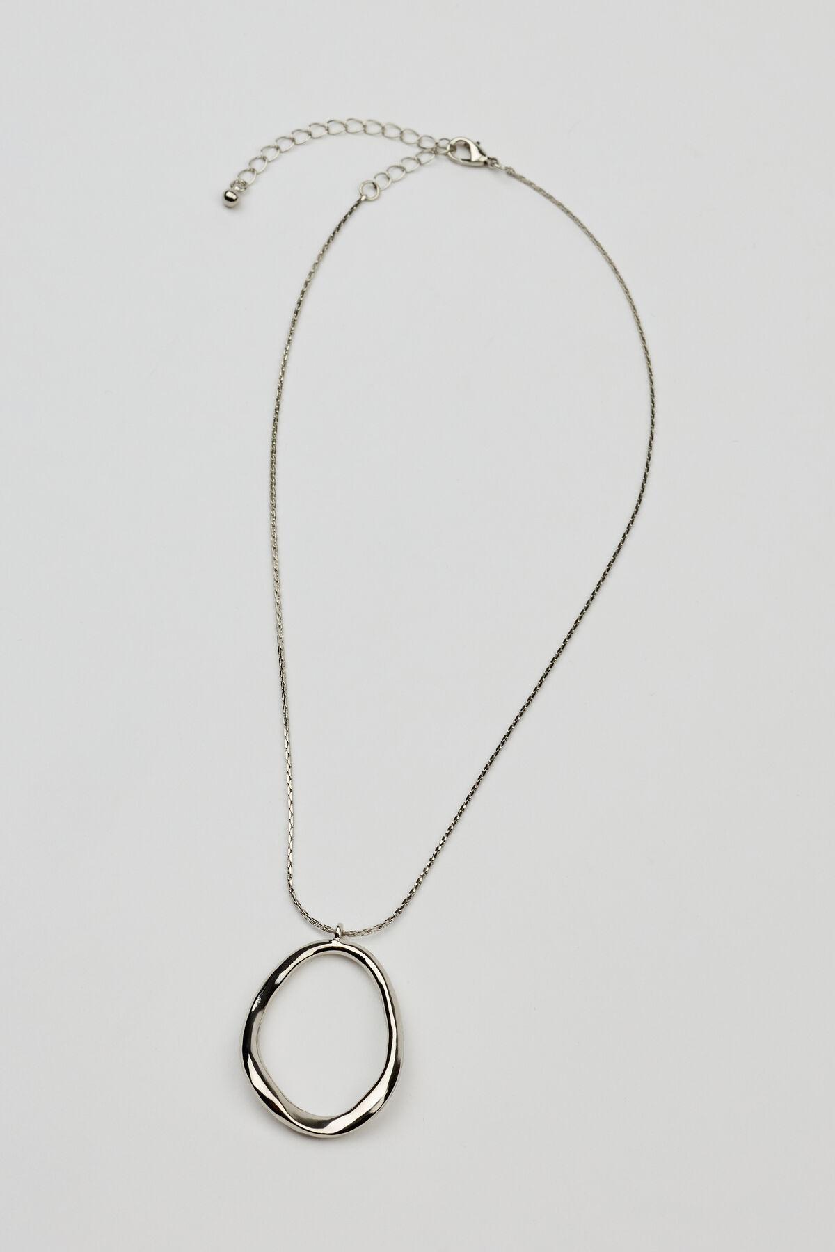 Hammered Single Oval Necklace by GARAGE