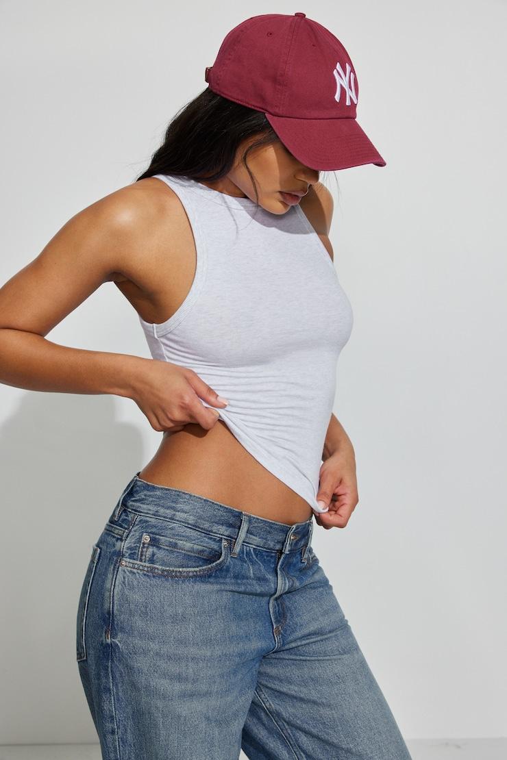 High Neck Cotton Tank Top by GARAGE
