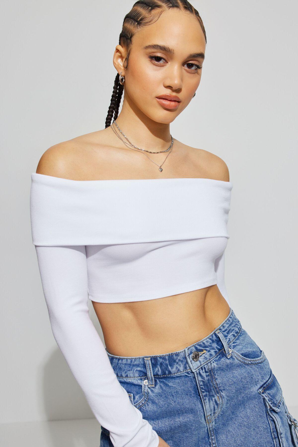 Kayla Foldover Off Shoulder Top by GARAGE
