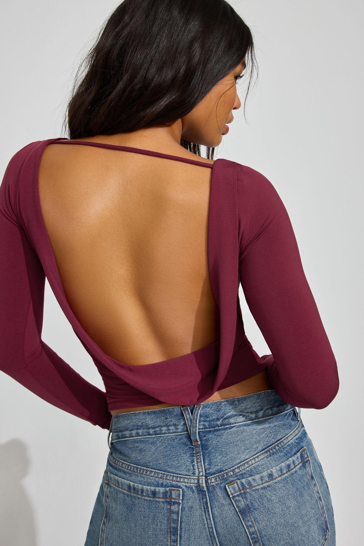 Long Sleeve Cowl Back Top by GARAGE