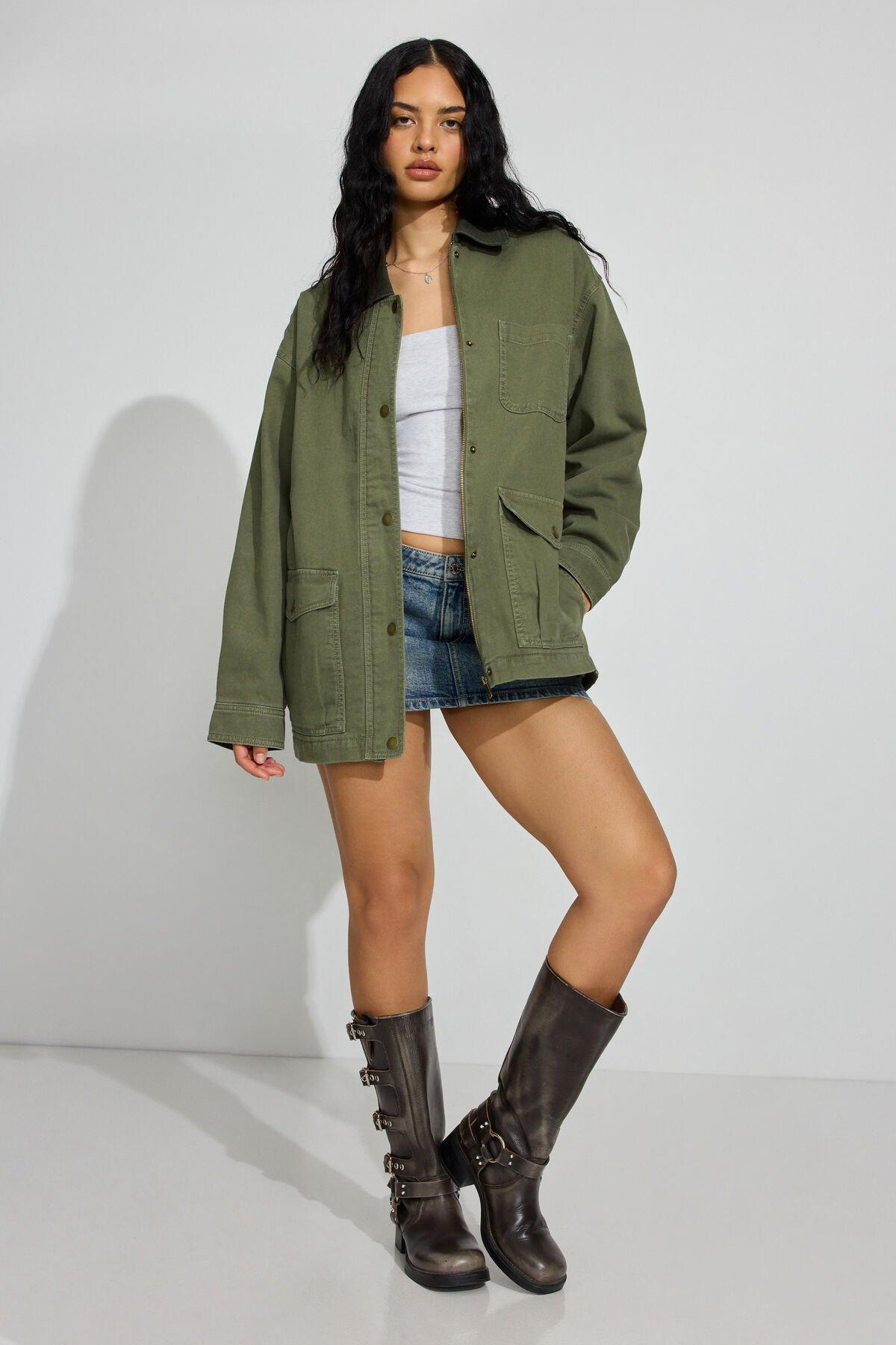Long Twill Field Jacket by GARAGE