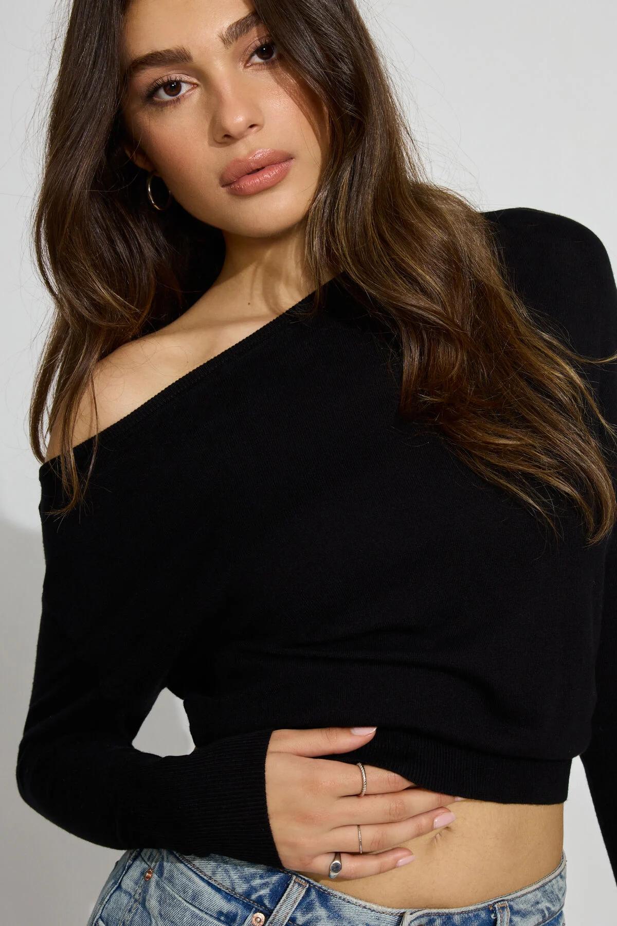 Rae Asymmetric Fine Sweater by GARAGE