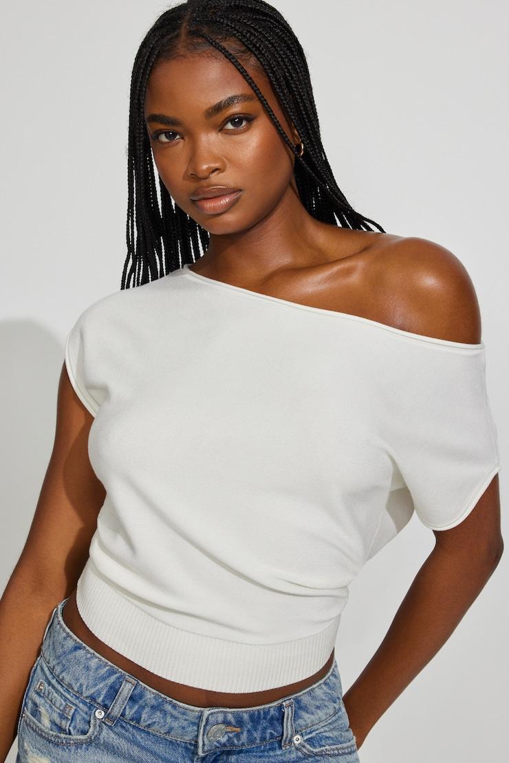 Romi Asymmetric Cinched Waist Sweater by GARAGE