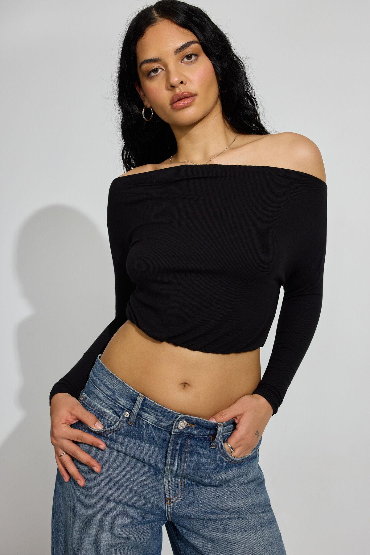Serene Off Shoulder Long Sleeve Top by GARAGE