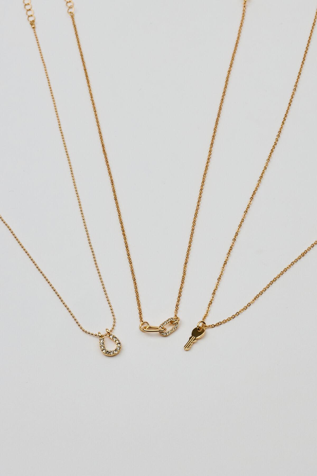 Set of 3 Key, Shoehorn & Link Necklaces by GARAGE
