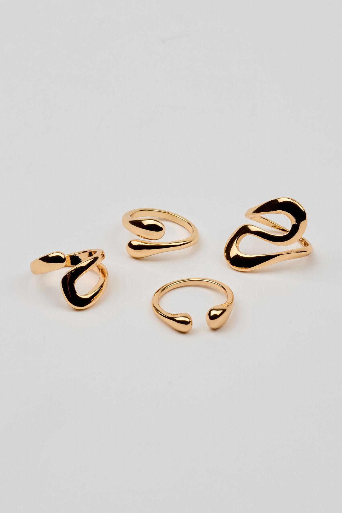 Set of 4 Open S Rings by GARAGE