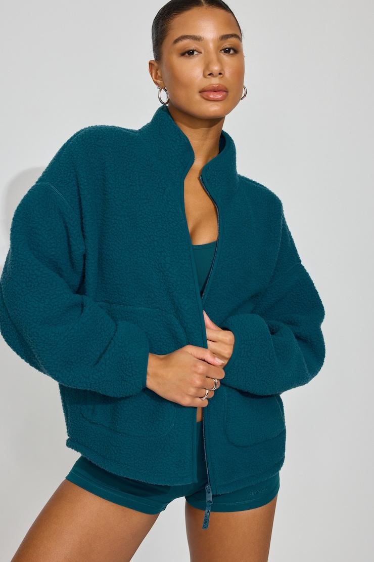 Sherpa Fleece Full Zip Jacket by GARAGE