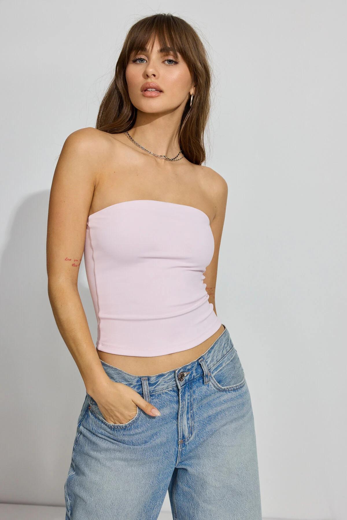 Sleek Longline Tube Top by GARAGE