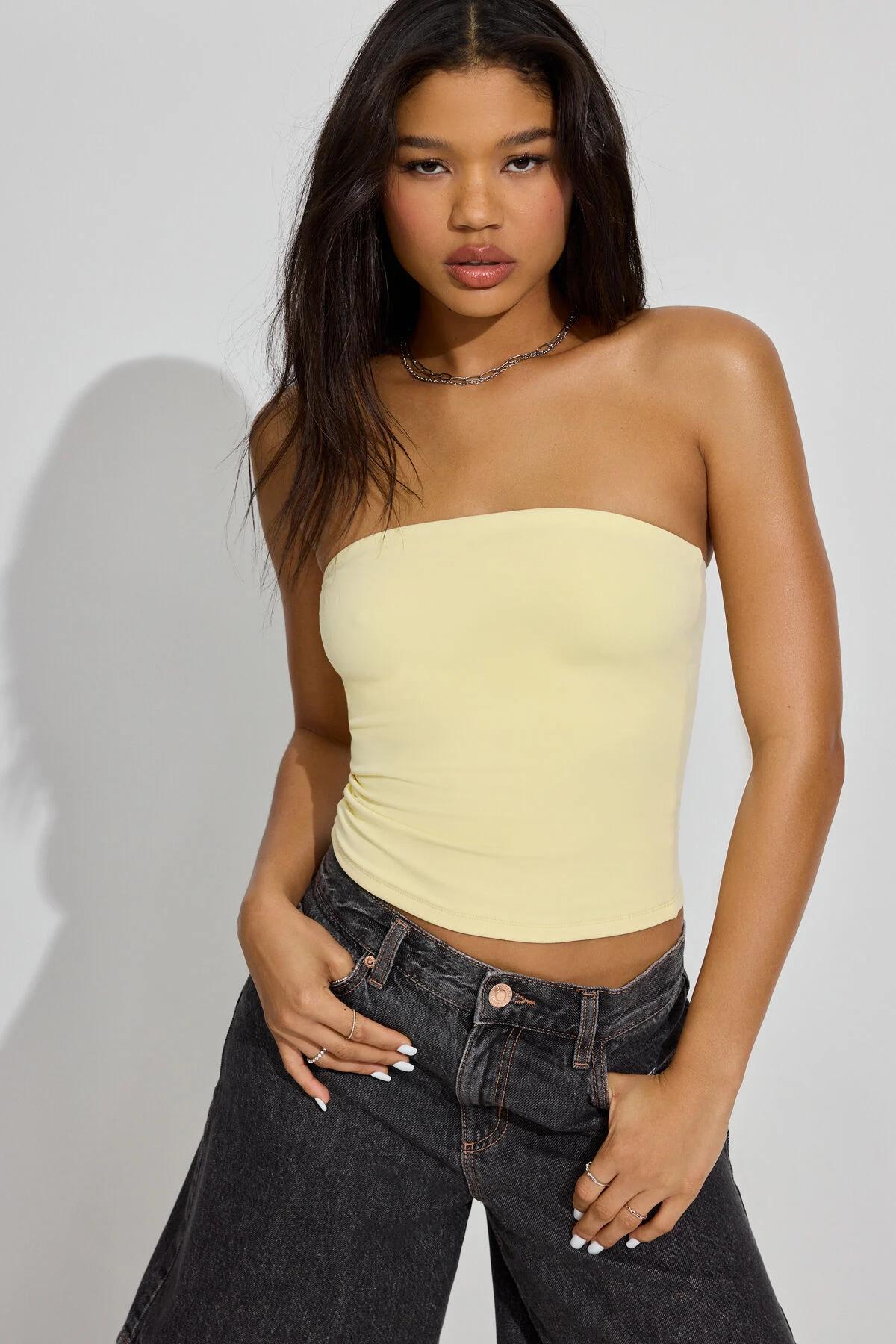 Sleek Longline Tube Top by GARAGE