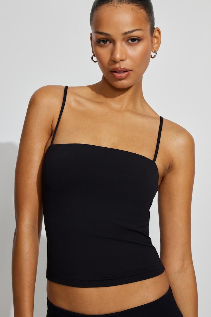 Sleek Straight Neck Cami Top by GARAGE