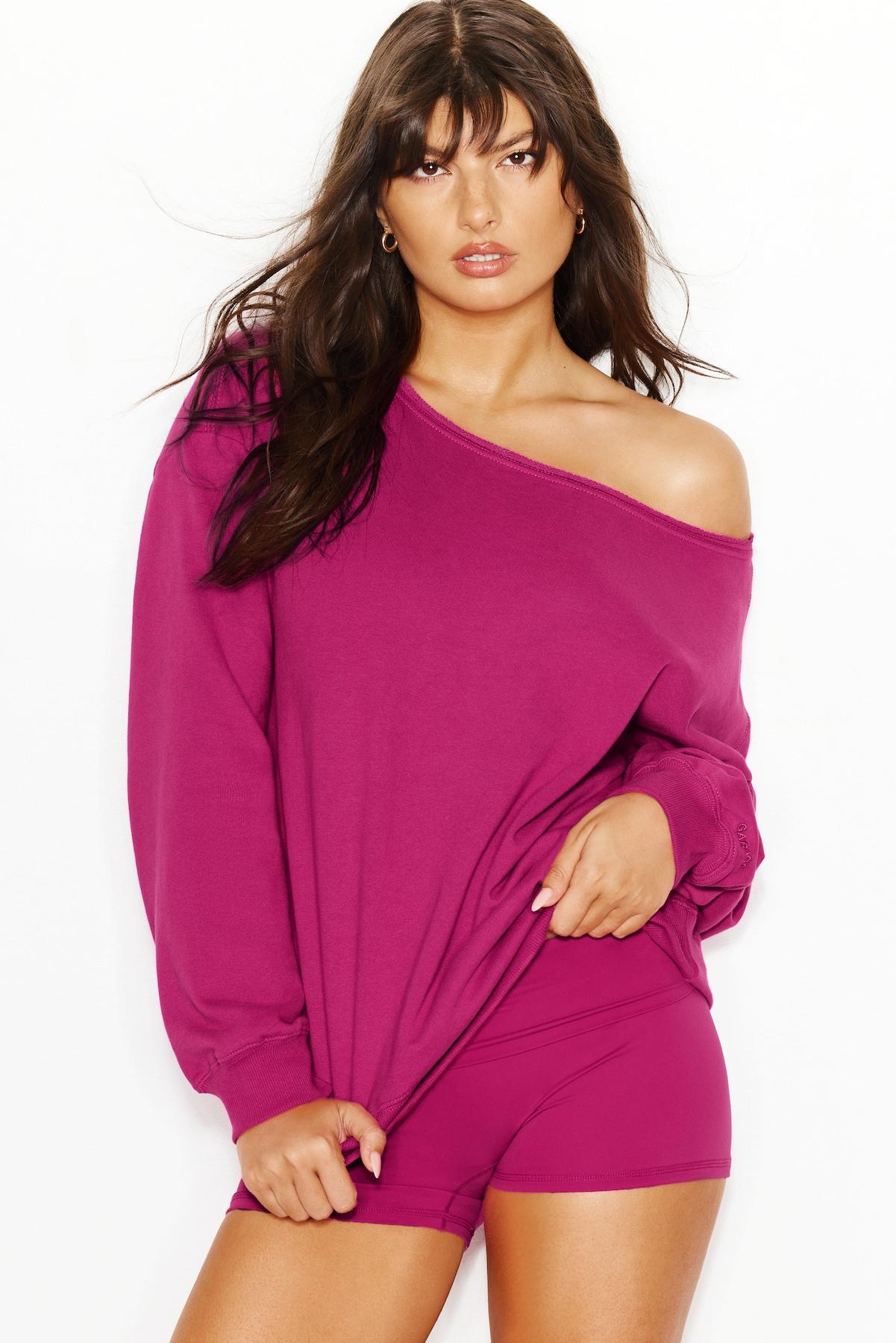 SoftTerry™ Off Shoulder Sweatshirt by GARAGE