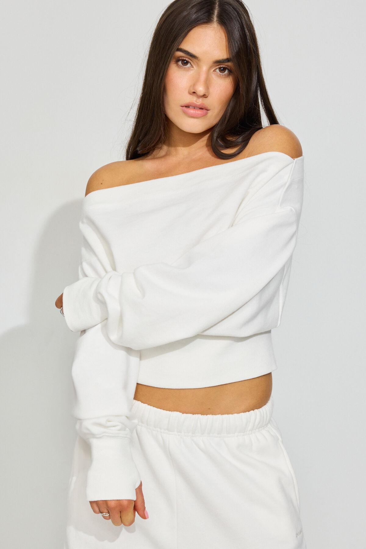SoftTerry™ Rib Off Shoulder Sweater by GARAGE