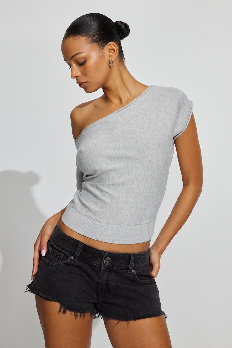 Ultra Low Rise Relaxed Denim Shorts by GARAGE