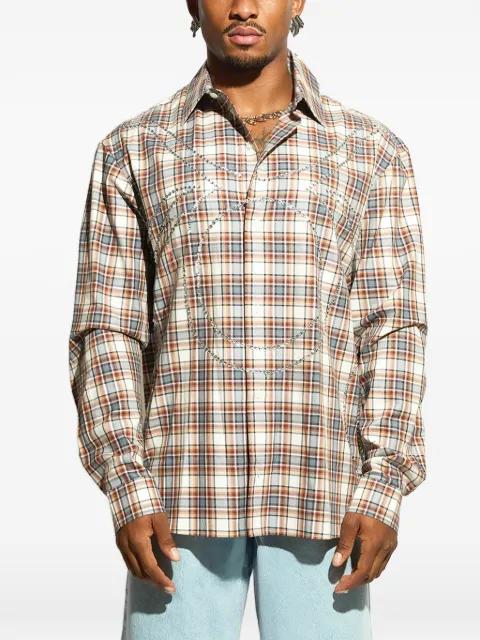 plaid embellished shirt by GARCIAS