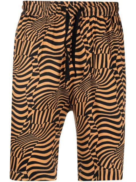 Psycho abstract-print shorts by GARCONS INFIDELES