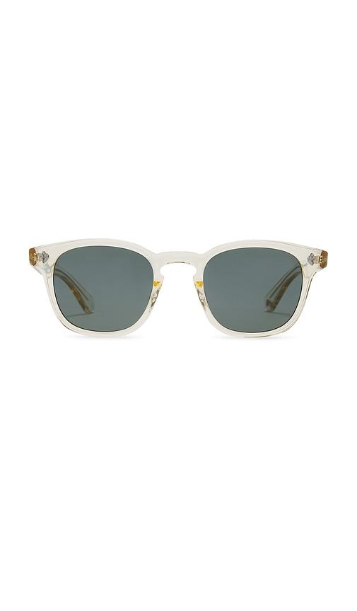 Garrett Leight Ace Sun in Pure Glass & Semi-Flat Blue Smoke in White by GARRETT LEIGHT