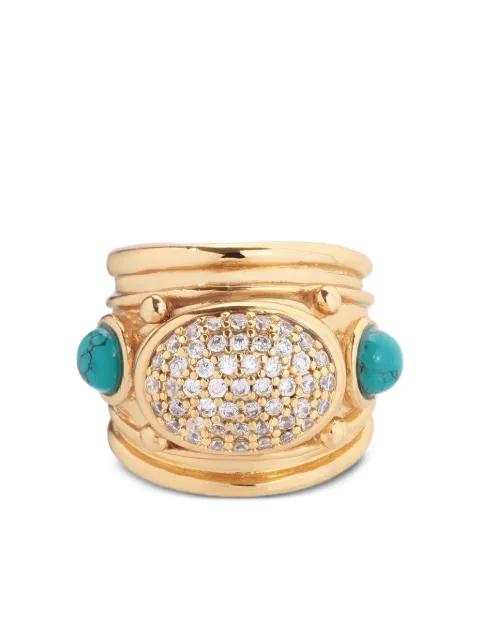 Simone turquoise zircon ring by GAS BIJOUX