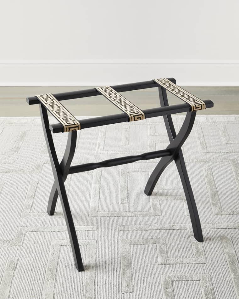 Greek Key Straps Luggage Rack by GATE HOUSE FURNITURE