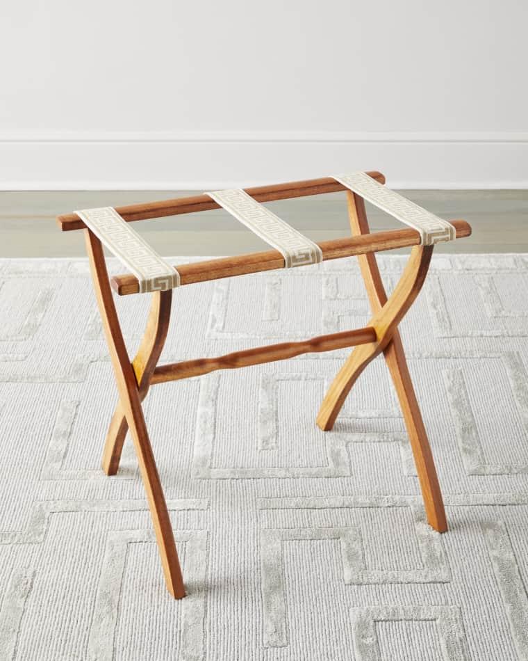 Greek Key Straps Luggage Rack by GATE HOUSE FURNITURE