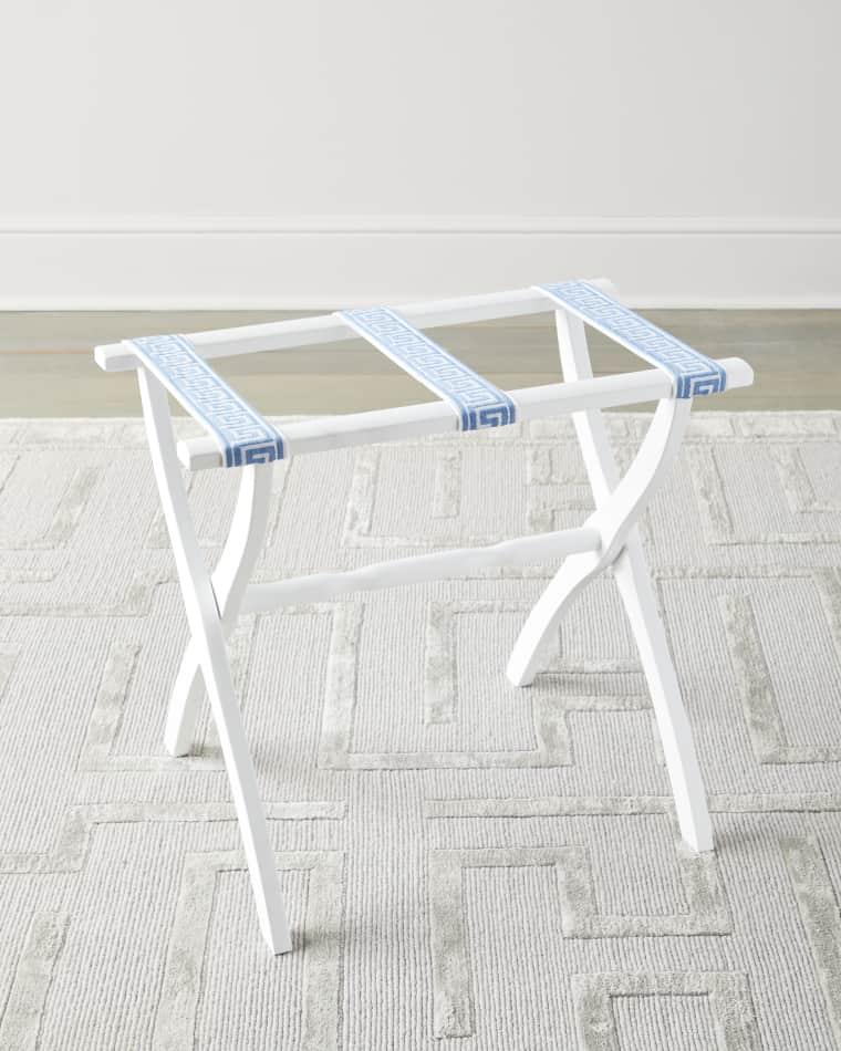 Greek Key Straps Luggage Rack by GATE HOUSE FURNITURE