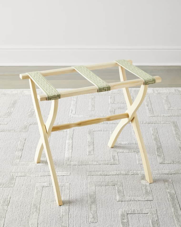 Greek Key Straps Luggage Rack by GATE HOUSE FURNITURE