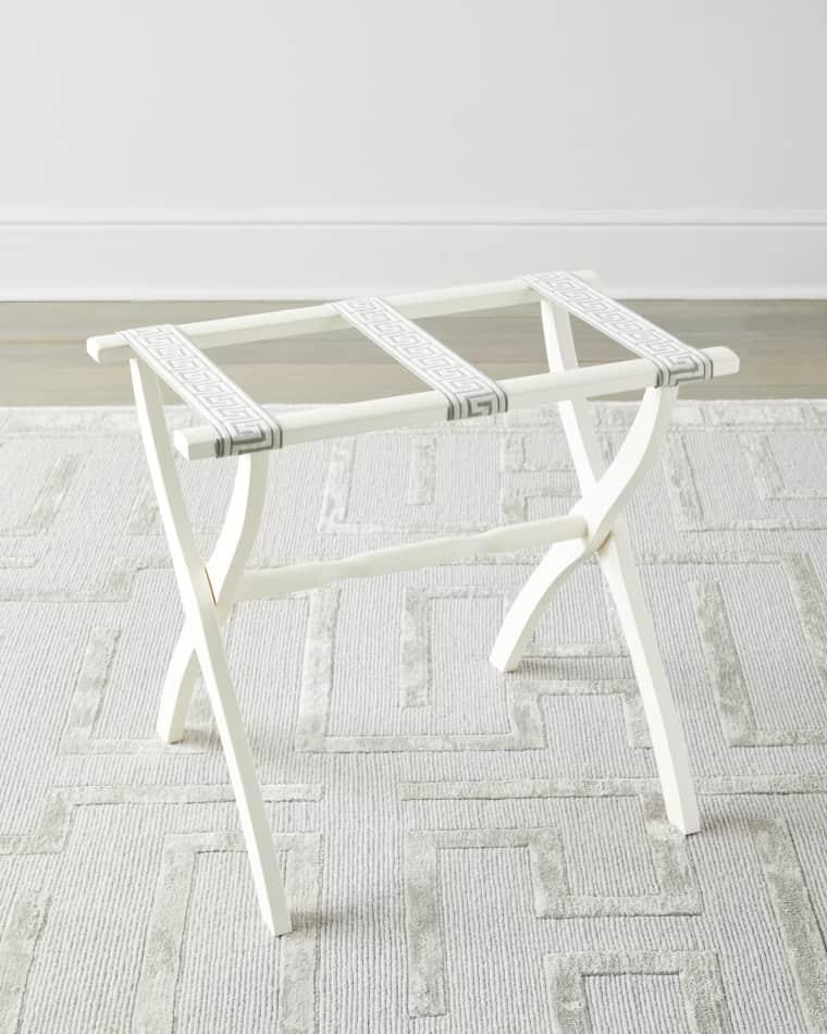 Greek Key Straps Luggage Rack by GATE HOUSE FURNITURE