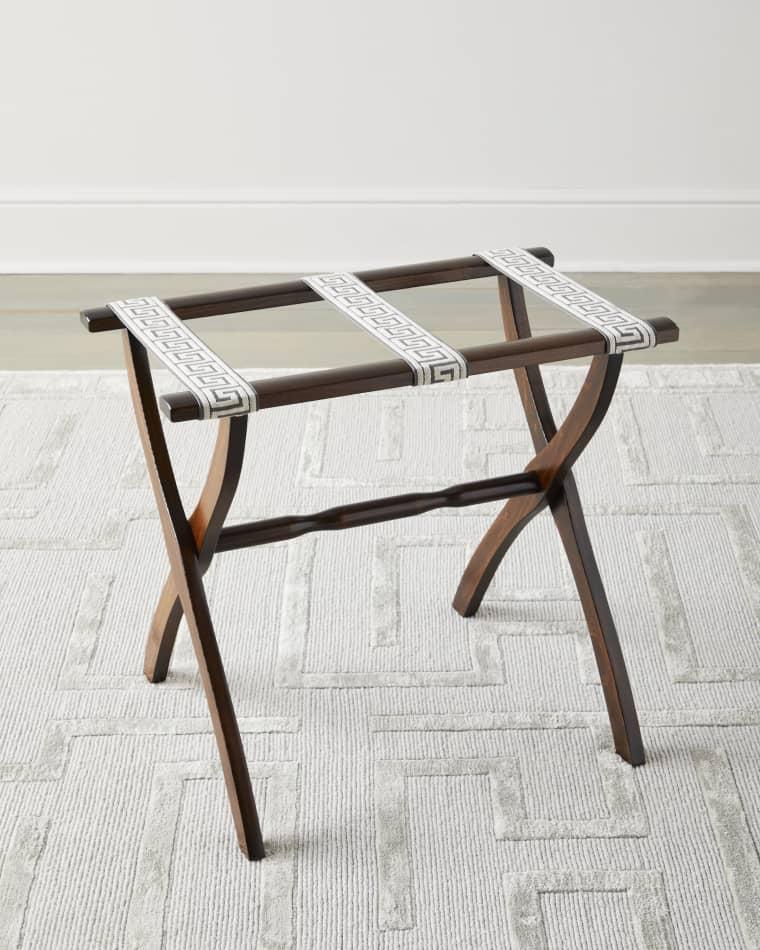 Greek Key Straps Luggage Rack by GATE HOUSE FURNITURE