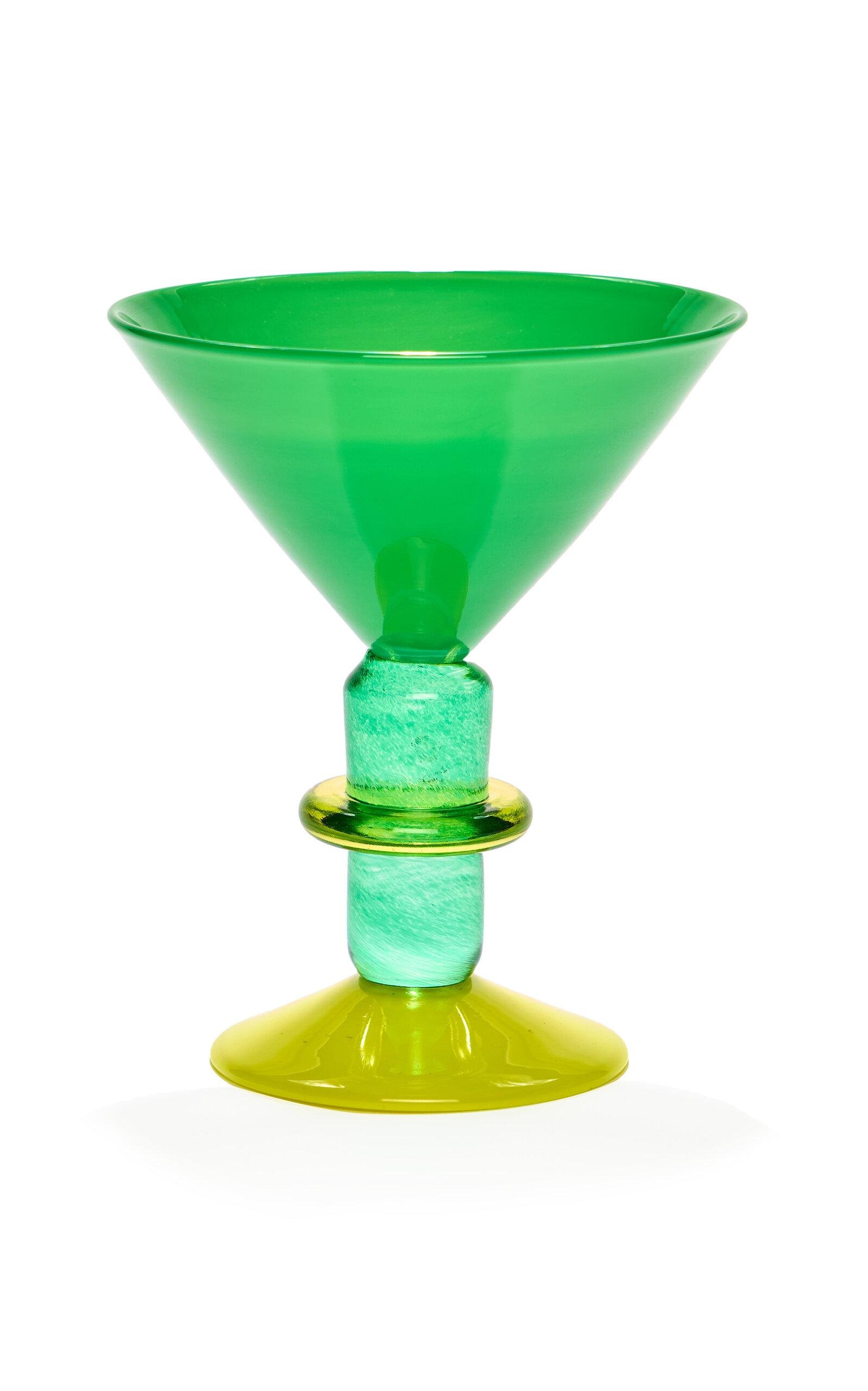 Gather - Miami Martini glass - Green - Moda Operandi by GATHER