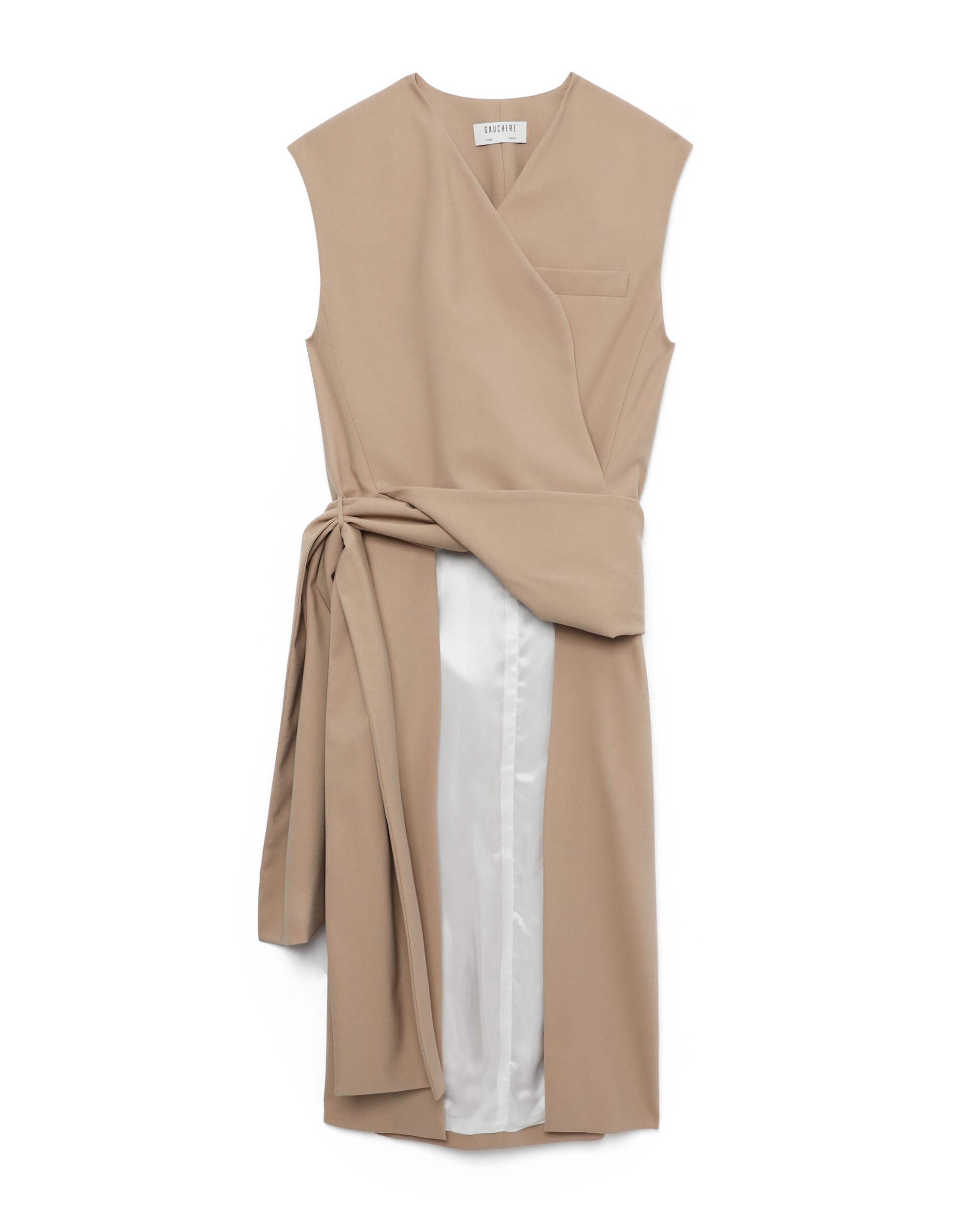 Lace-up vest coat by GAUCHERE