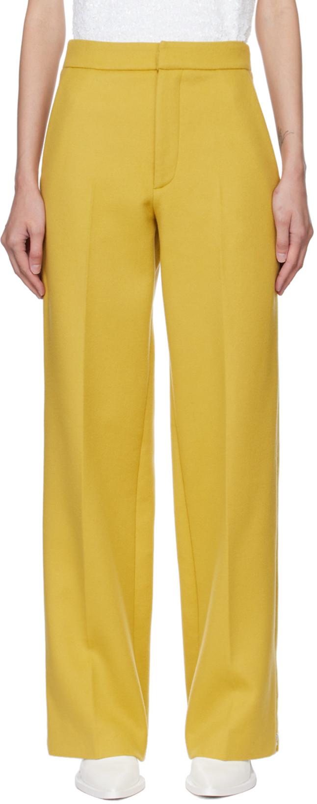 Yellow Zip Trousers by GAUCHERE