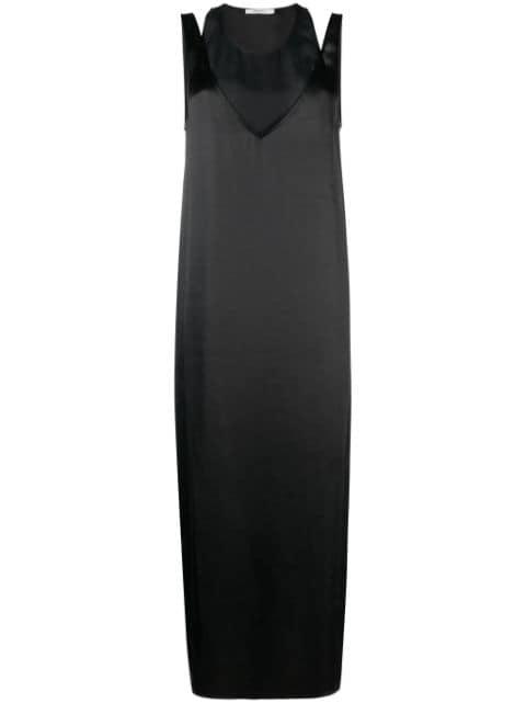 layered silk midi dress by GAUCHERE