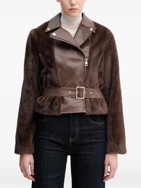belted zip-up jacket by GAUDI