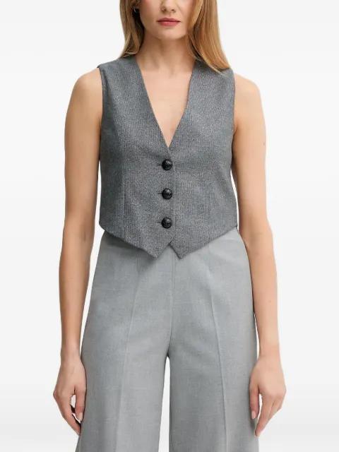 button-up V-neck waistcoat by GAUDI