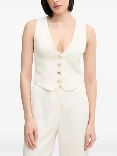 v-neck buttoned vest by GAUDI