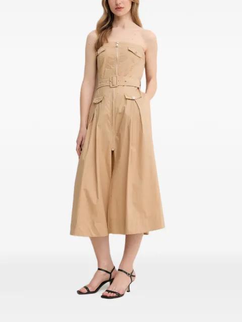 zip belted midi dress by GAUDI