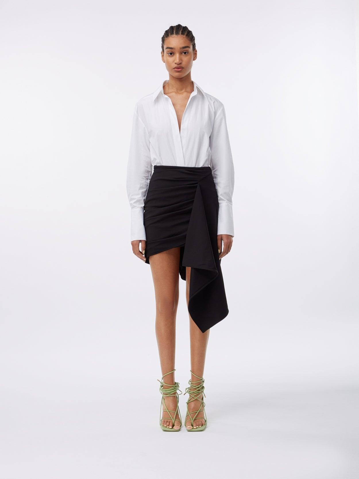 Aomo White – Cotton Poplin Shirt Bodysuit | GAUGE81 by GAUGE81