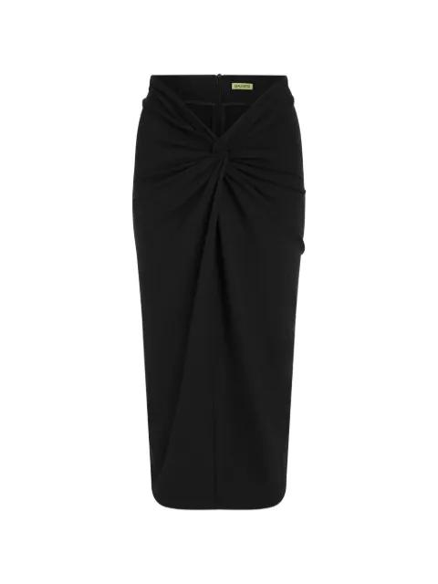 Barina twist-detail draped midi skirt by GAUGE81
