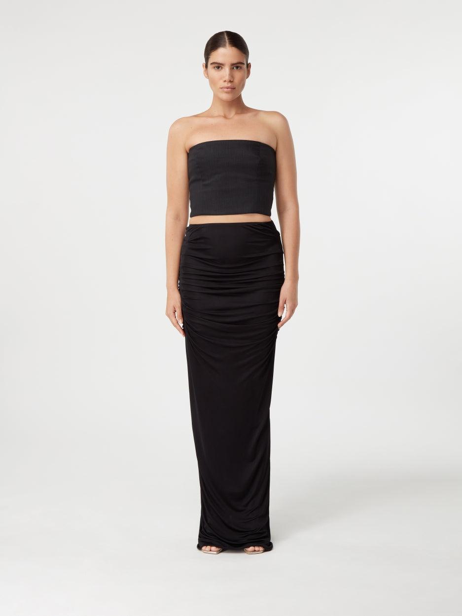 Lica Top Linen Black – Strapless Linen Top | GAUGE81 by GAUGE81