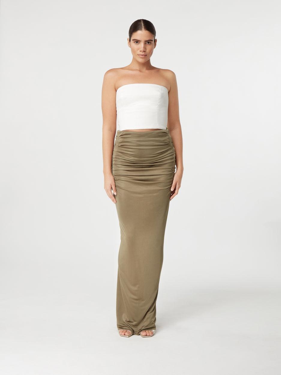 Lica Top Linen Ivory – Strapless Linen Top | GAUGE81 by GAUGE81