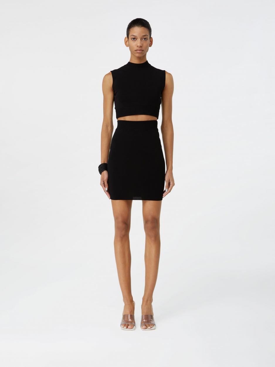 Mao Black – Mock Neck Knitted Bodycon Dress | GAUGE81 by GAUGE81