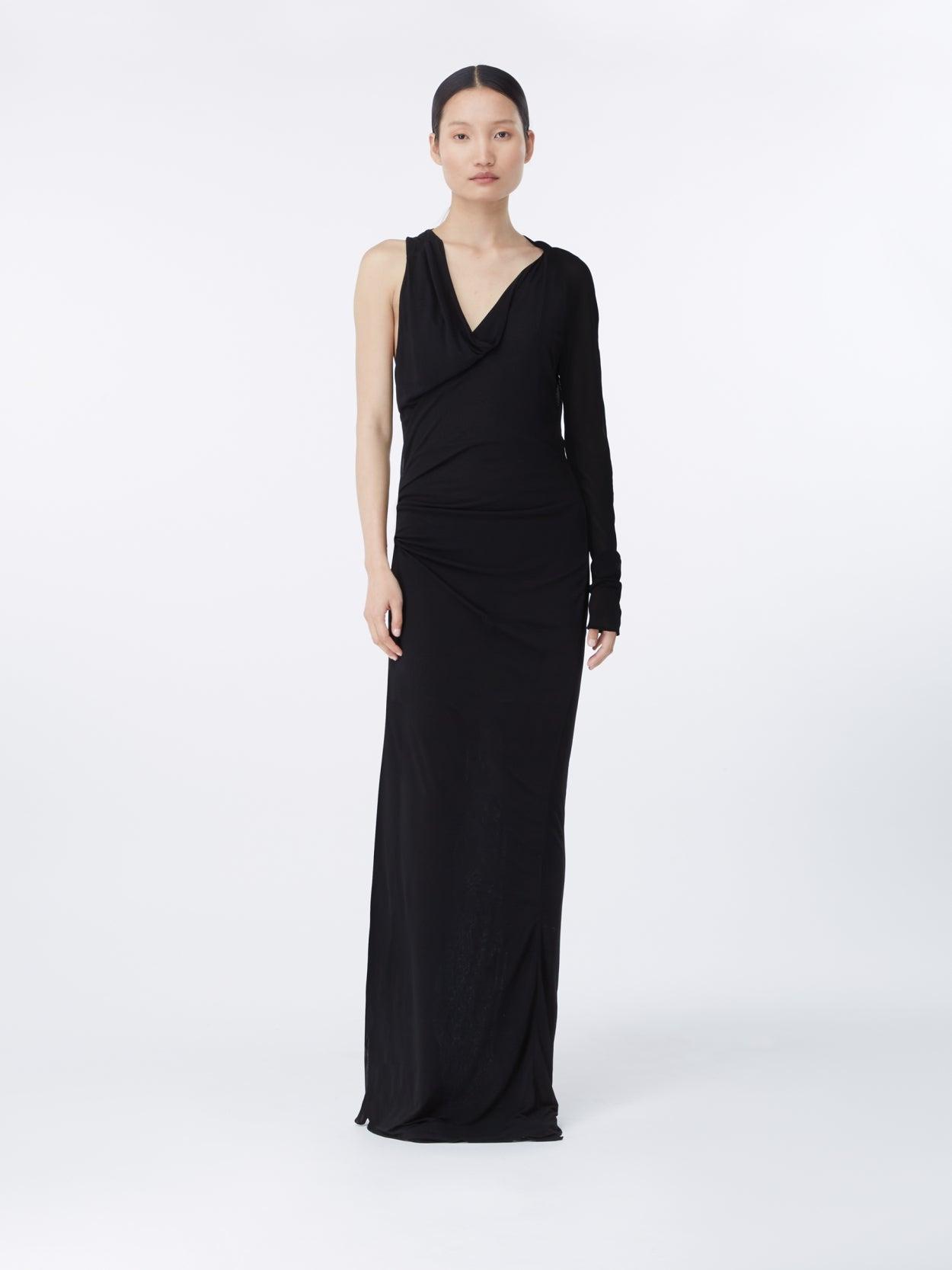 Myrtia Black – Cupro Blend Long Dress | GAUGE81 by GAUGE81