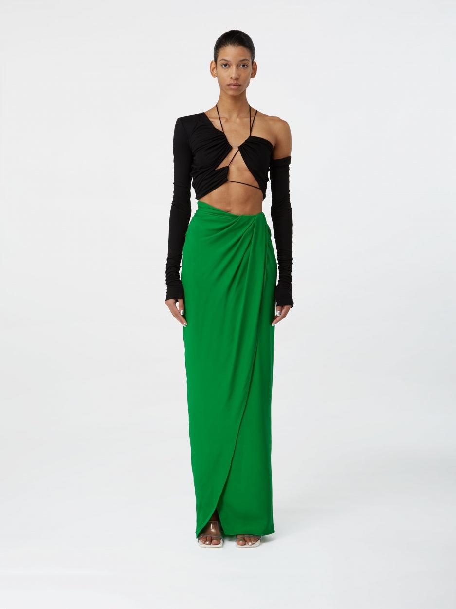 Paita Long Jungle – Silk Draped Maxi Skirt | GAUGE81 by GAUGE81