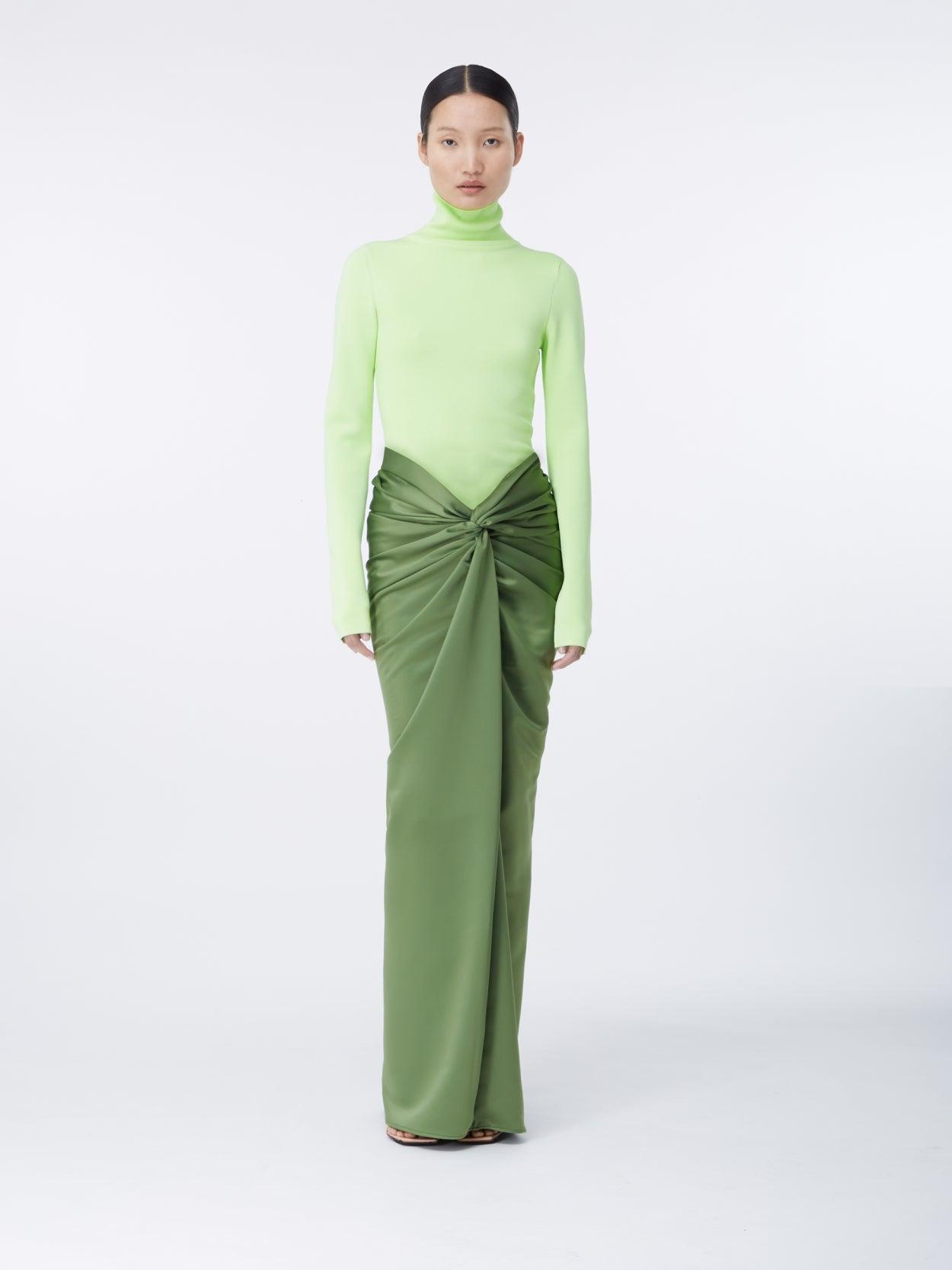 Puent Shadow Lime – Rayon Blend Rib Knit Bodysuit | GAUGE81 by GAUGE81